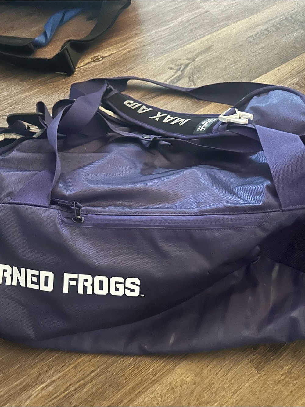 Purple Duffel Bag with 'Horned Frogs' Logo